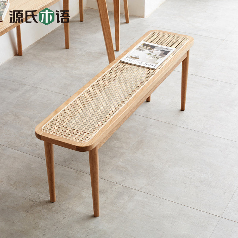 实木茶凳客厅新中式长条凳软包红橡木凳喝茶凳床尾凳